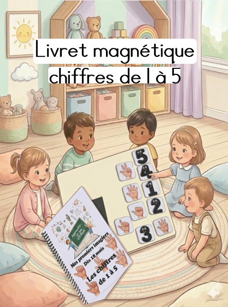 Livret magnétique chiffre de 1 à 5