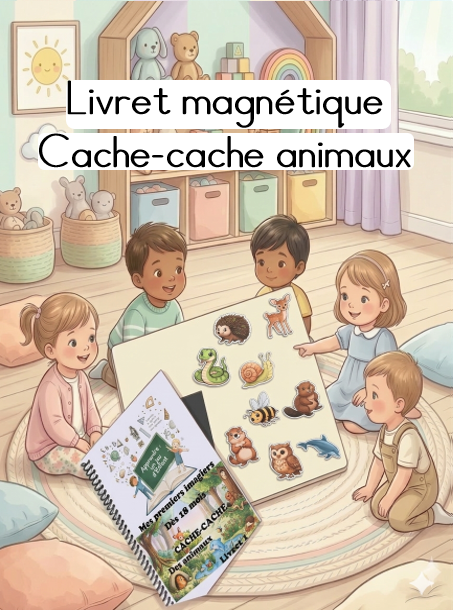Livret magnétique Cache cache animaux