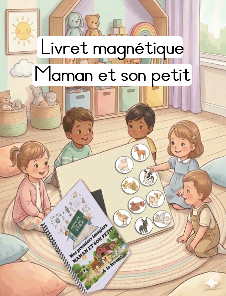 Livret magnétique Maman et son petit