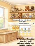 Routines matin et soir - de 3ans version jaune