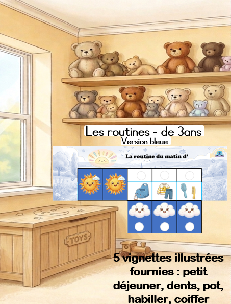 Routines matin et soir - de 3ans version bleue