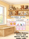 Routines matin et soir - de 3ans version rose