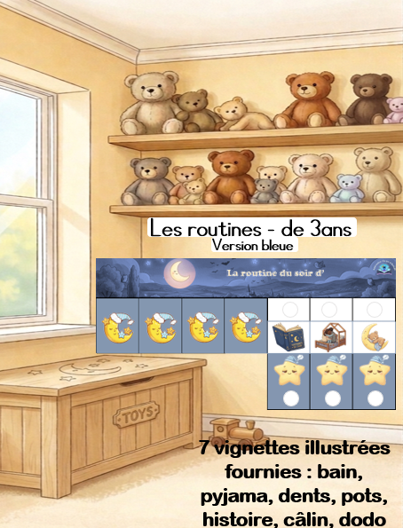 Routines matin et soir - de 3ans version bleue
