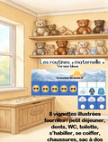 Routines matin et soir maternelle version bleue