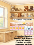 Routines matin et soir maternelle version rose