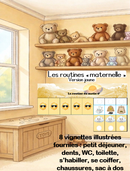 Routines matin et soir maternelle version jaune