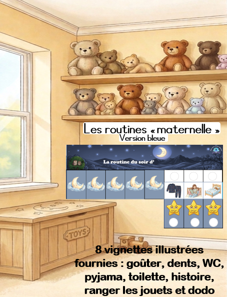Routines matin et soir maternelle version bleue