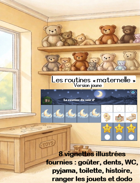 Routines matin et soir maternelle version jaune